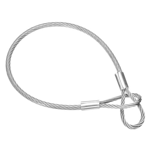 20" Safety Cable Lock Security Wire Ropes 0.26" Dia Clear, 304 Stainless — PATIKIL