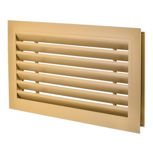 20" x 10" Door Air Vent Cover Anodized Aluminum Alloy, Yellow, Grille — PATIKIL