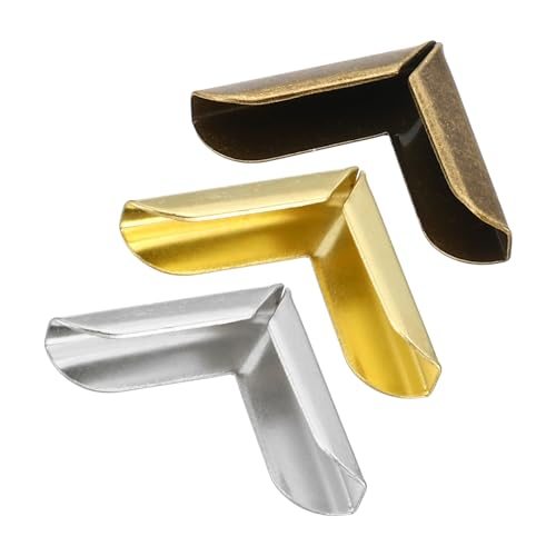 20mm Metal Book Corners Protector 150pcs Photo Corners Retro, Bronze view 4