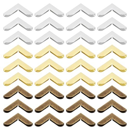 20mm Metal Book Corners Protector 150pcs Photo Corners Retro, Bronze — PATIKIL