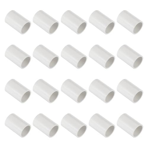 20mm PVC Pipe Fitting Coupling Adapter, 20 Pack Pipe Slip Socket — PATIKIL