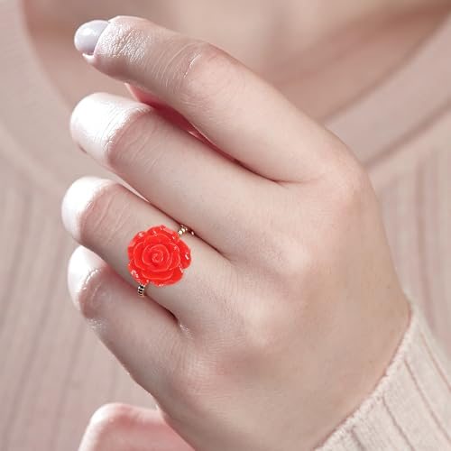 20mm Rose Flower Resin Cabochon, 30 Pcs Mini Rose Flower Flatback Resin view 5