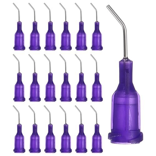 21Ga Angled Dispensing Needles 66Pcs 0.5" w/Luer Lock Needle Purple — PATIKIL