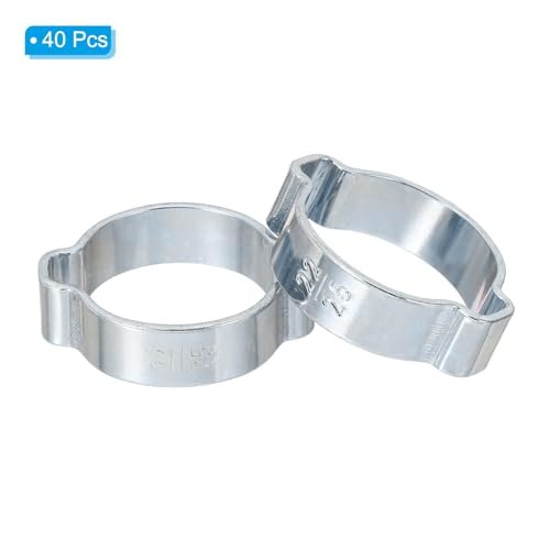22-25mm Double Ear Hose Clamp Galvanized Steel O Clip Crimp, Rings view 3