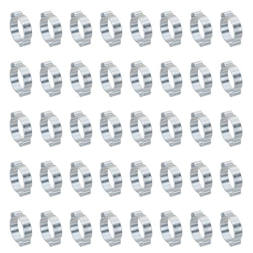 22-25mm Double Ear Hose Clamp Galvanized Steel O Clip Crimp, Rings — PATIKIL