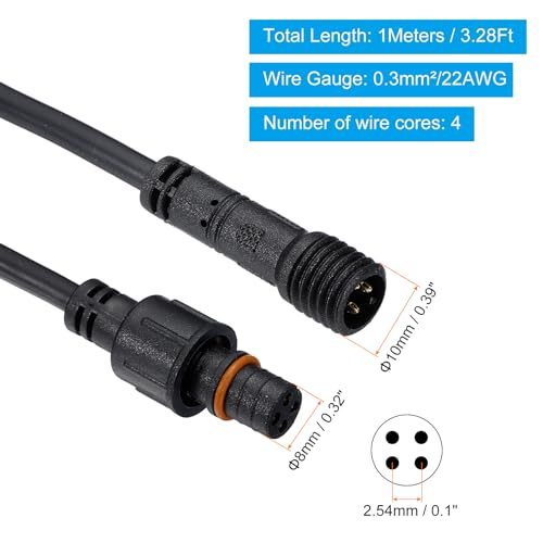 22AWG Waterproof IP67 Connector view 2