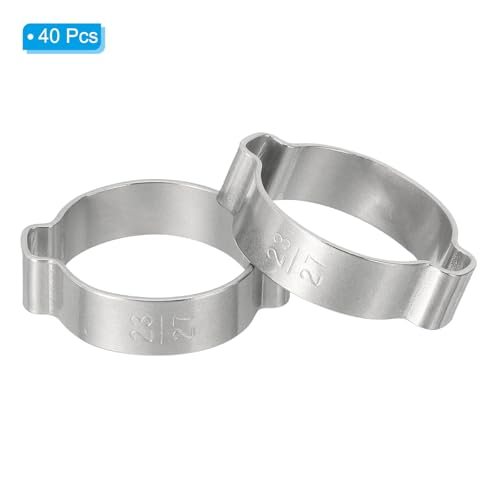 23-27mm Double Ear Hose Clamp 304 Stainless Steel O Clip, Crimp Rings view 3