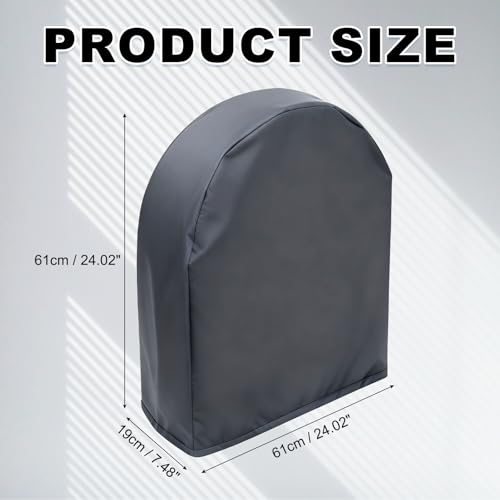 24.02x7.48x24.02 Inch Outdoor Industrial Fan Cover Grey, Fan Cover view 2