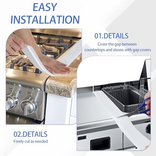 25 Inch Silicone Stove Gap Cover, 4 Pack Oven Gap Filler Kitchen Seal view 4