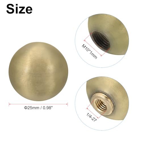 25mm Ball Lamp Finials Caps Knob, 1 Set Solid Lamp Shade Top Decoration view 2