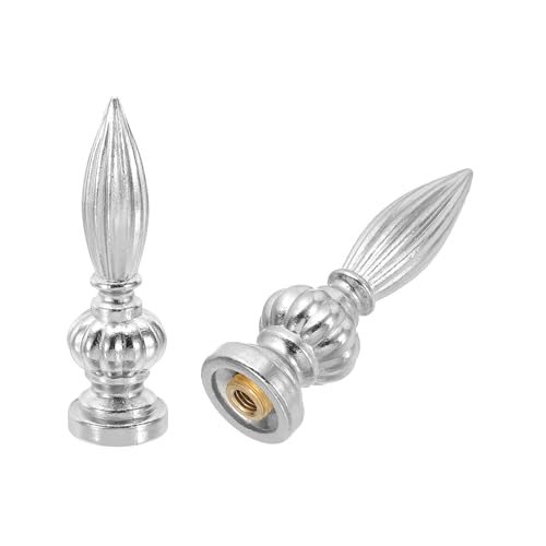 25x80mm Lamp Shade Finial, 2 Pcs Lamp Finials Caps Knob M10x1mm Threaded — PATIKIL