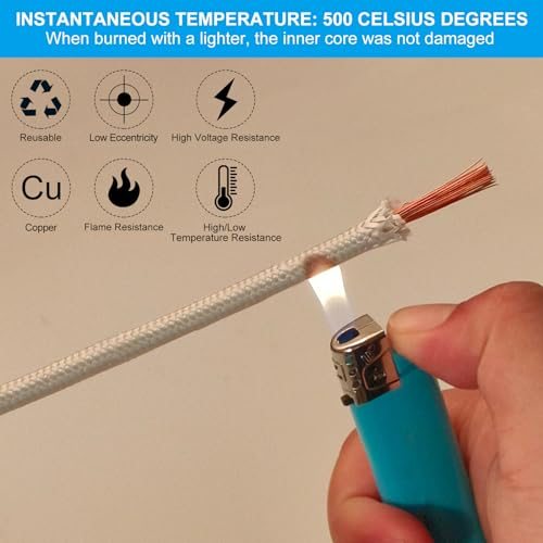 26.3Ft 11AWG High Temperature Wire Cable -60-350 Degrees Celsius view 5