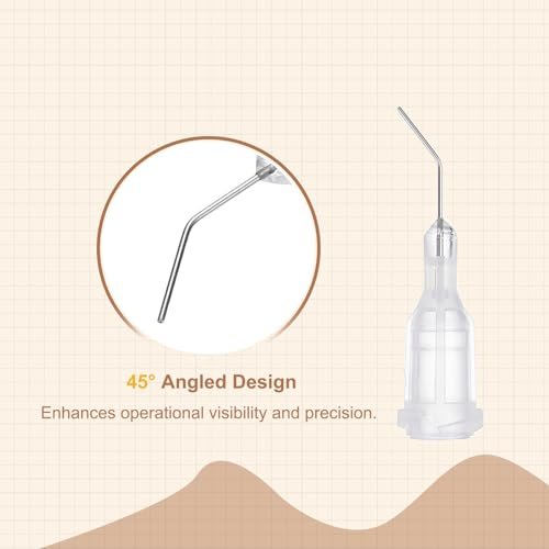 27Ga Angled Dispensing Needles 66Pcs 0.5" w/Luer Lock Needle Clear view 4