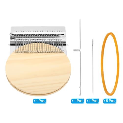 28 Hooks Mini Weaving Machines Kit, Metal Quickly Small Darning Weave Tool view 3