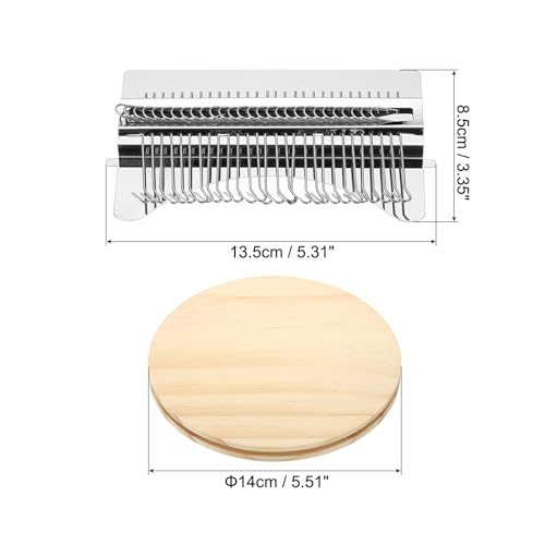 28 Hooks Mini Weaving Machines Kit, Metal Quickly Small Darning Weave Tool view 2