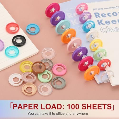 28mm 1.1" Plastic Round Book Binding Discs, 33 Pcs Discbound Expansion view 4