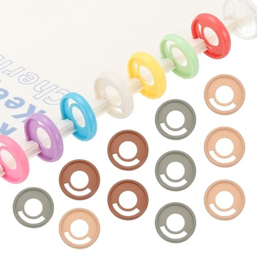 28mm 1.1" Plastic Round Book Binding Discs, 33 Pcs Discbound Expansion — PATIKIL