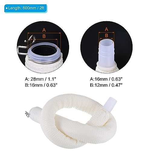2ft Drain Hose, Flexible Air Conditioner Water Pipe PVC Insulated view 2