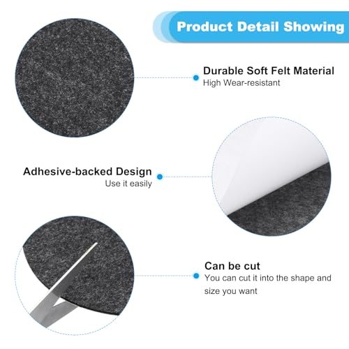 2mm Thickness Round Soft Adhesive Non-Slip Anti-Scratch Backed Felt view 3