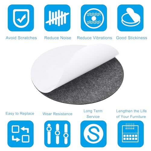 2mm Thickness Round Soft Adhesive Non-Slip Anti-Scratch Backed Felt view 4