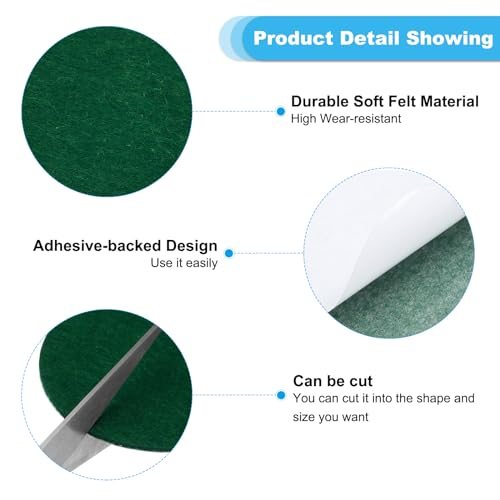 2mm Thickness Round Soft Adhesive Non-Slip Anti-Scratch Backed Felt view 3