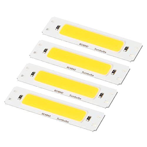 2W DC 5V LED Chip Bulb, Aluminum COB Lamps Bulb Warm White Light 3000K — PATIKIL