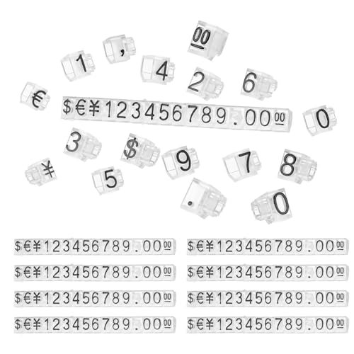 2x0.2" Price Tag Cube 10Set Plastic Adjustable Counter Stand Label — PATIKIL