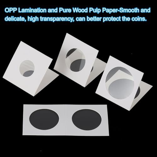 2x2" Cardboard Coins Holders, White view 4