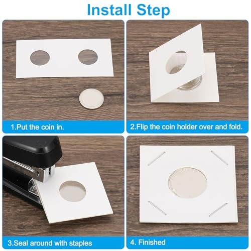 2x2" Cardboard Coins Holders, White view 5
