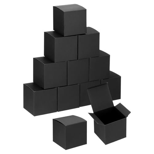 2x2x2 Mini Kraft Paper Storage Box 10Pcs Small Square Paper Black — PATIKIL