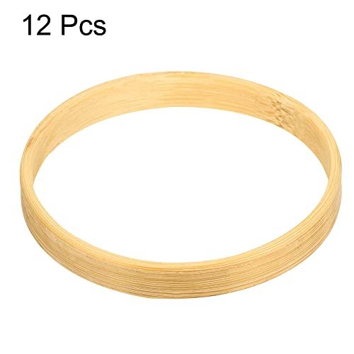 3.1 Inch Wooden Bamboo Floral Hoop Craft Rings view 3