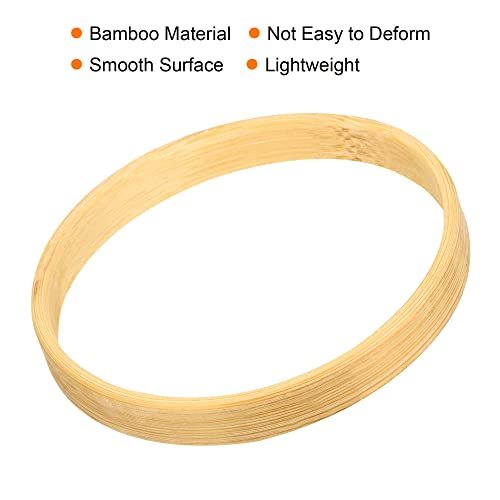 3.1 Inch Wooden Bamboo Floral Hoop Craft Rings view 4