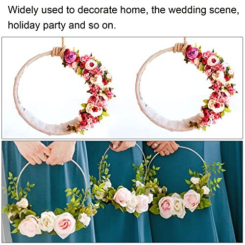 3.1 Inch Wooden Bamboo Floral Hoop Craft Rings view 5