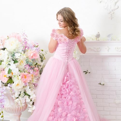3.15in Chiffon Flowers, 10 Pcs Fabric Pearl Large Camellia, Flowers view 5