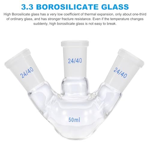 3.3 Borosilicate Glass 3 Neck Round Bottom Flask Heavy Wall view 3