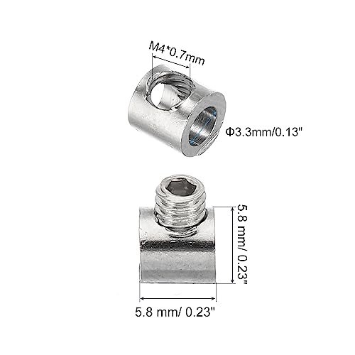 3.3mm Hole Wire Rope Clips Set, 10 Pcs Steel Single Holes Lock Cable view 2