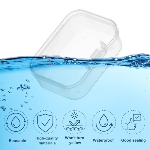 3.3x2.2x1" Mini Plastic Storage Containers Box Clear view 4