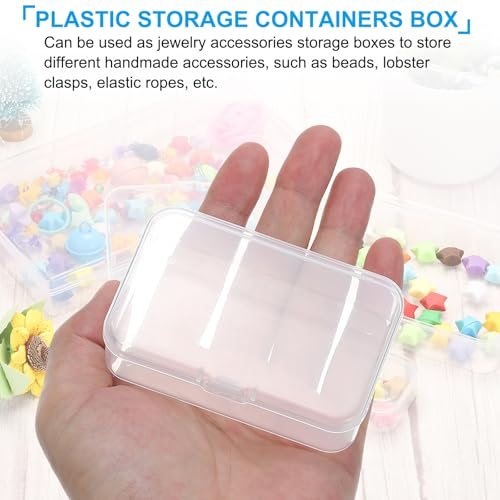 3.3x2.2x1" Mini Plastic Storage Containers Box Clear view 5