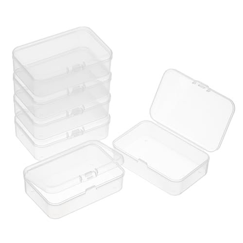 3.3x2.2x1" Mini Plastic Storage Containers Box Clear — PATIKIL