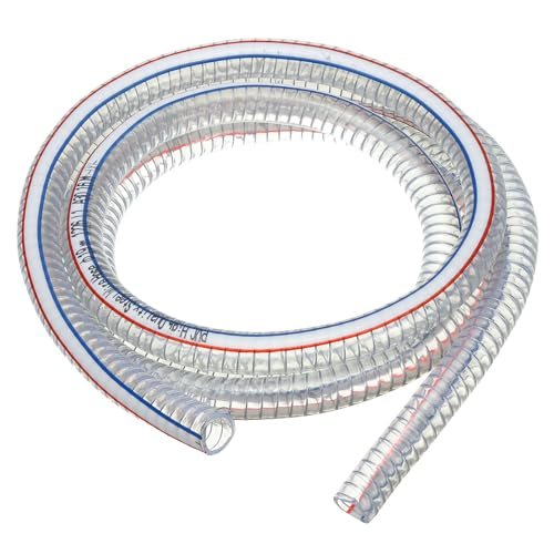 3/4" ID Wire Reinforced Hose 10 Ft PVC Vinyl Suction Tubing, High — PATIKIL