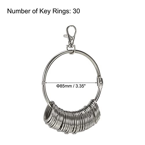 3.4 Inch Dia Key Organizer - 30 Key Ring Holder view 2
