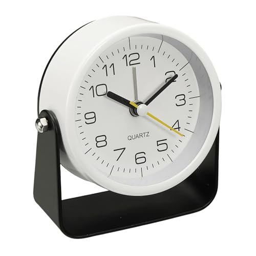 3.4" Small Analog Alarm Clock, Adjustable Angle Small Desk Clock — PATIKIL
