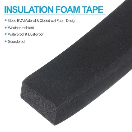 3/4" W x 5/8" T x 6.6Ft Insulation Foam Tape, Self-Adhesive EVA Weather view 3