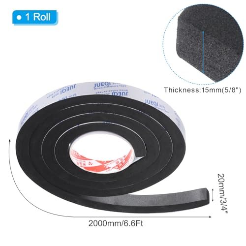 3/4" W x 5/8" T x 6.6Ft Insulation Foam Tape, Self-Adhesive EVA Weather view 2