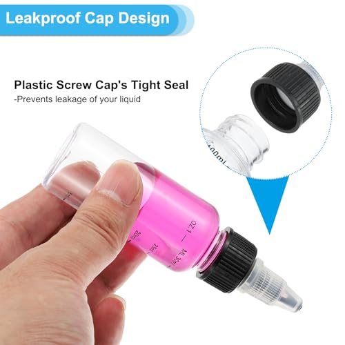 3.4oz(100ml) Plastic Dispensing Bottle, 5Pcs Squeeze Graduated Empty view 3