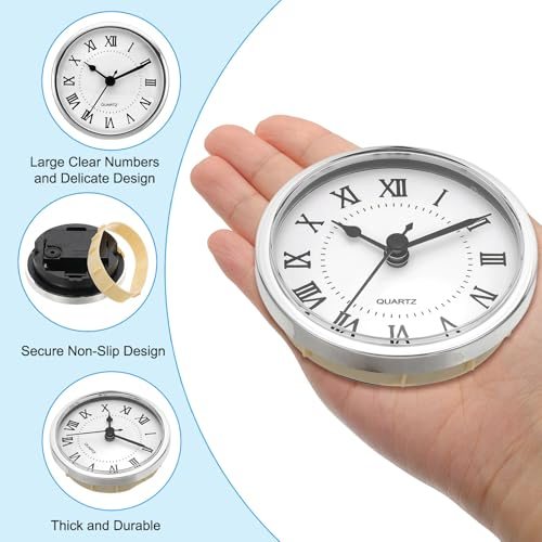 3.5" 90mm Quartz Clock Insert, Round Quartz Movement Miniature Clock Mini view 3