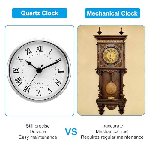 3.5" 90mm Quartz Clock Insert, Round Quartz Movement Miniature Clock Mini view 4