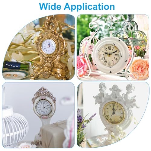 3.5" 90mm Quartz Clock Insert, Round Quartz Movement Miniature Clock Mini view 5