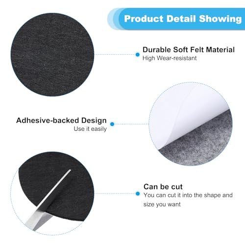 3.5 Inch Diameter Lamp Base Felt, 20Pack 2mm Thickness Round Soft view 3