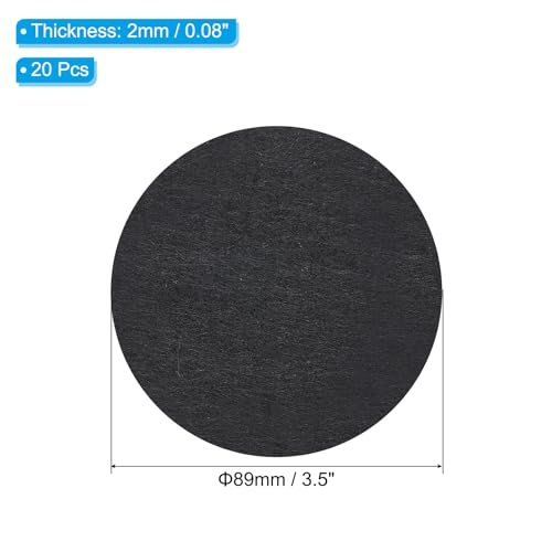3.5 Inch Diameter Lamp Base Felt, 20Pack 2mm Thickness Round Soft view 2